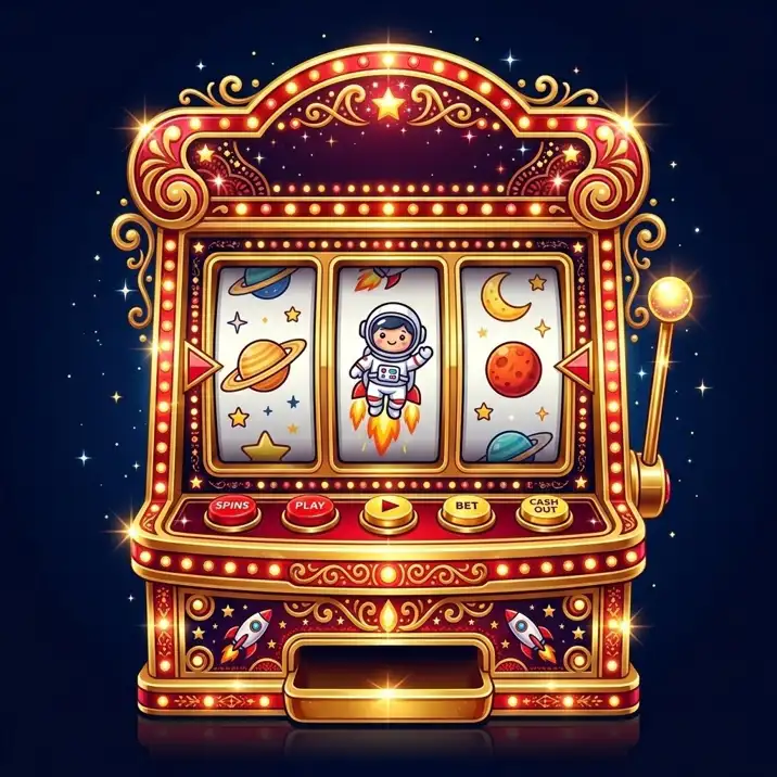 Ilustração genérica tema espacial representando o jogo Spaceman