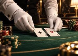 Ilustração de mesa de Blackjack