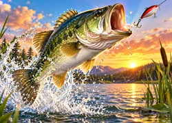 Ilustração de tema pesca para slot